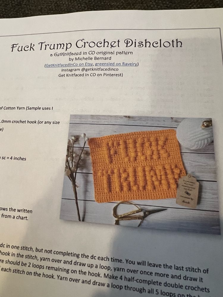 My next crochet project. Yes I’m petty