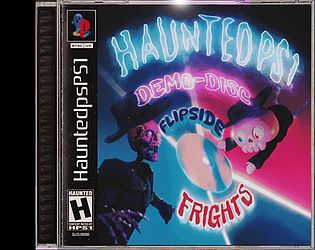 The cover of Haunted PS1 Demo Disc: Flipside Frights.