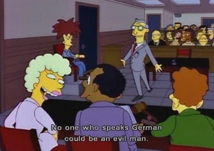 Screenshot of The Simpsons, a random juror while Sideshow Bob is on trial: 