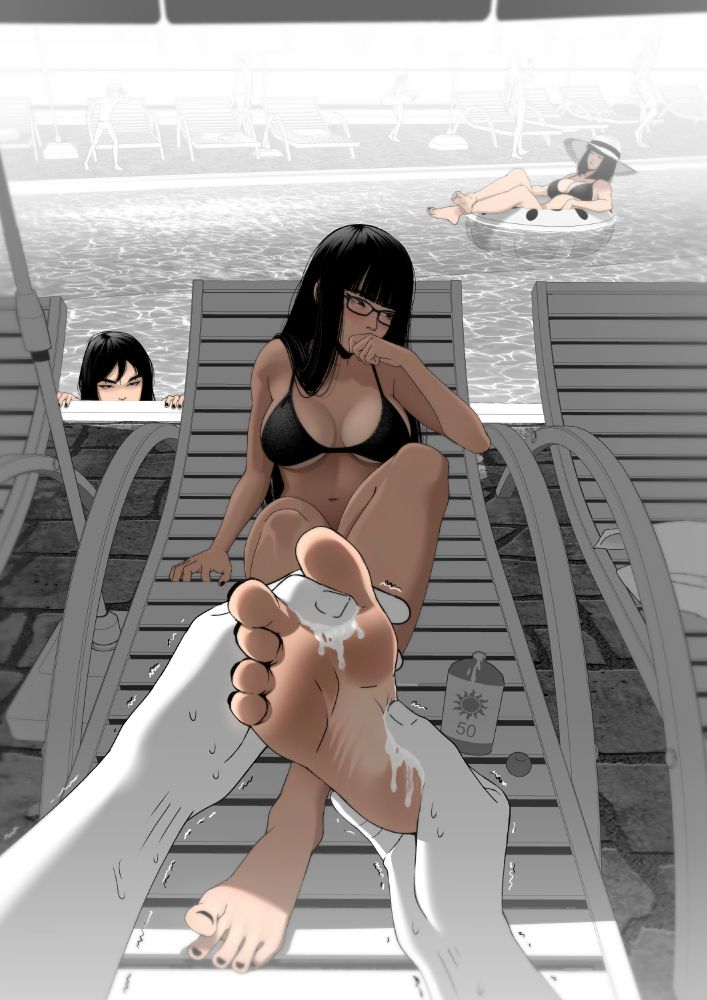 Drawing of a sexy japanese girl wearing 
