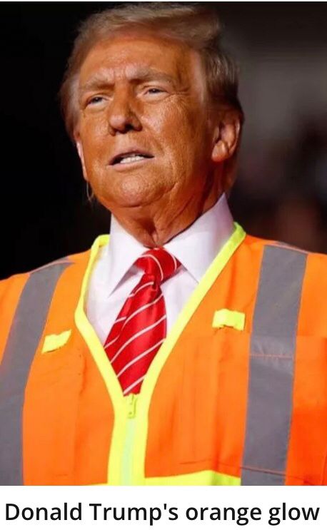 Donald Trump with orange glow