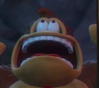 Donkey Kong looking absolutely terrified 