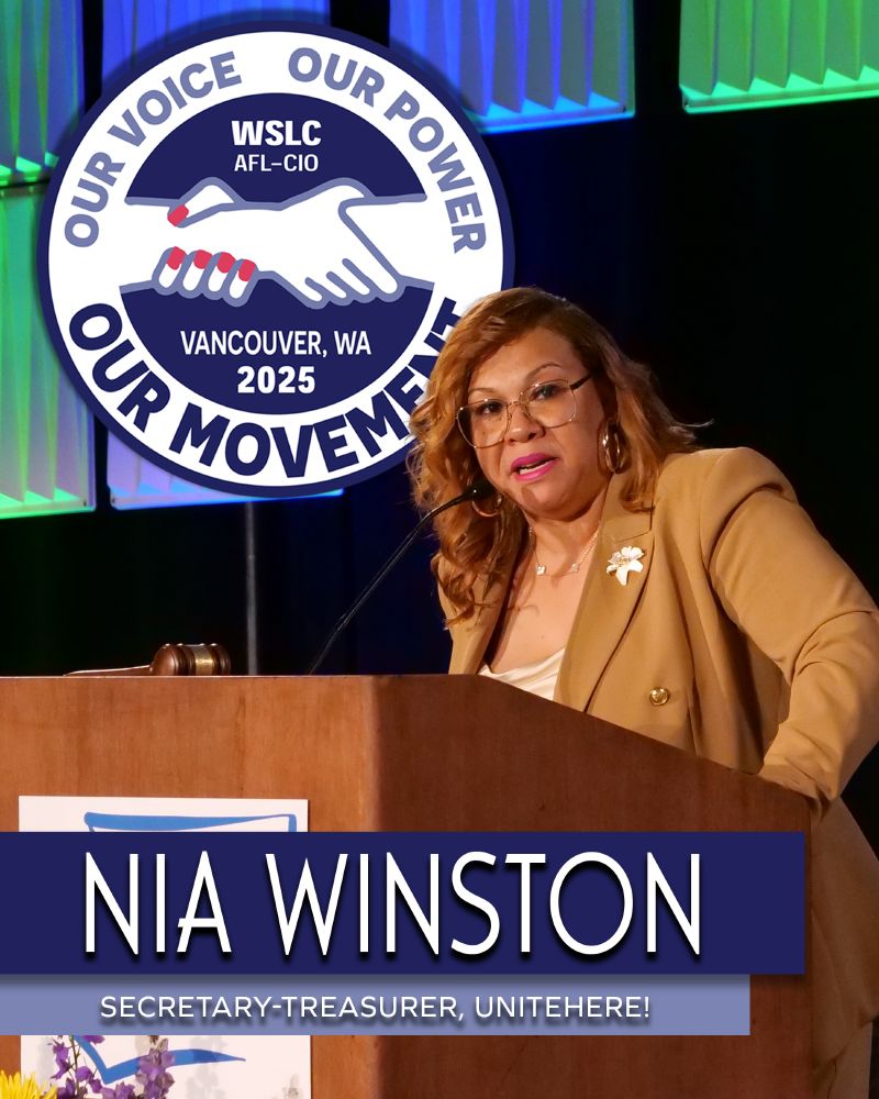 NIA WINSTON, Secretary Treasurer of UNITE HERE