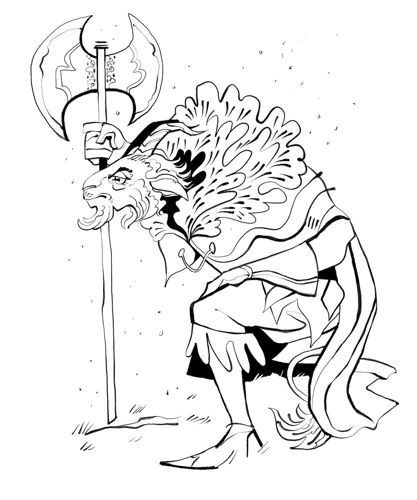 The lineart of the preview described illustration. While background and minimal snow signs