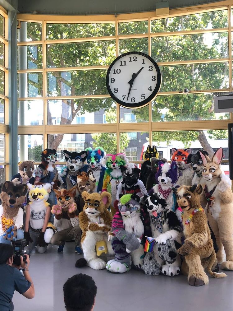 A decent grab of the whole group at the station!