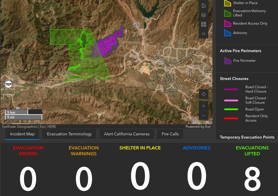 All evacuations in Ventura County for the Canyon Fire have been lifted. #CanyonFire #VenturaCounty #wildfires #CAwx #evacuations https://vcoes.maps.arcgis.com/apps/dashboards/e15ca0d2737d43cea6514043e61f1a7c 