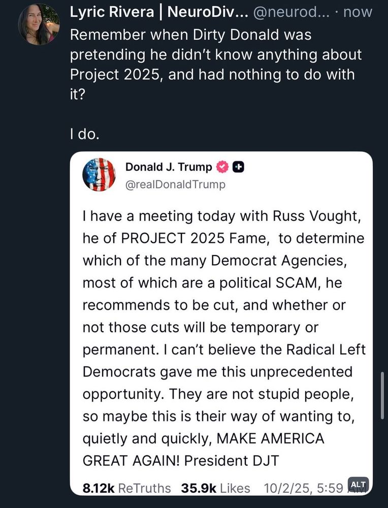 According to the President,  vought can defund agencies 