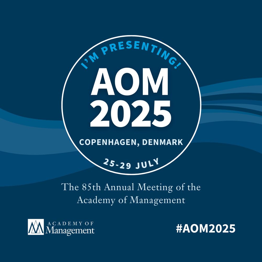 Social media iconography to indicate attendance for the Academy of Management 2025 conference.