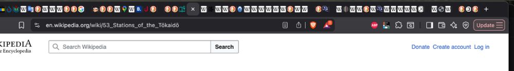 my 100 tabs of mostly wikipedia pages researching various locations in japan