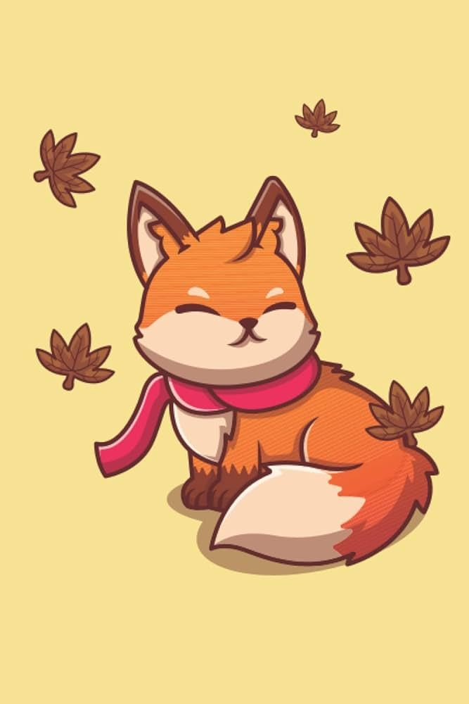 Cute Kawaii Fox: Super Design For Kids| Writing Down Daily Habits| Diary|  Best Gift For Panda Lovers| Journal For Kawaii Animal Lovers| Kids  Notebook for K-2 Girls And Boys