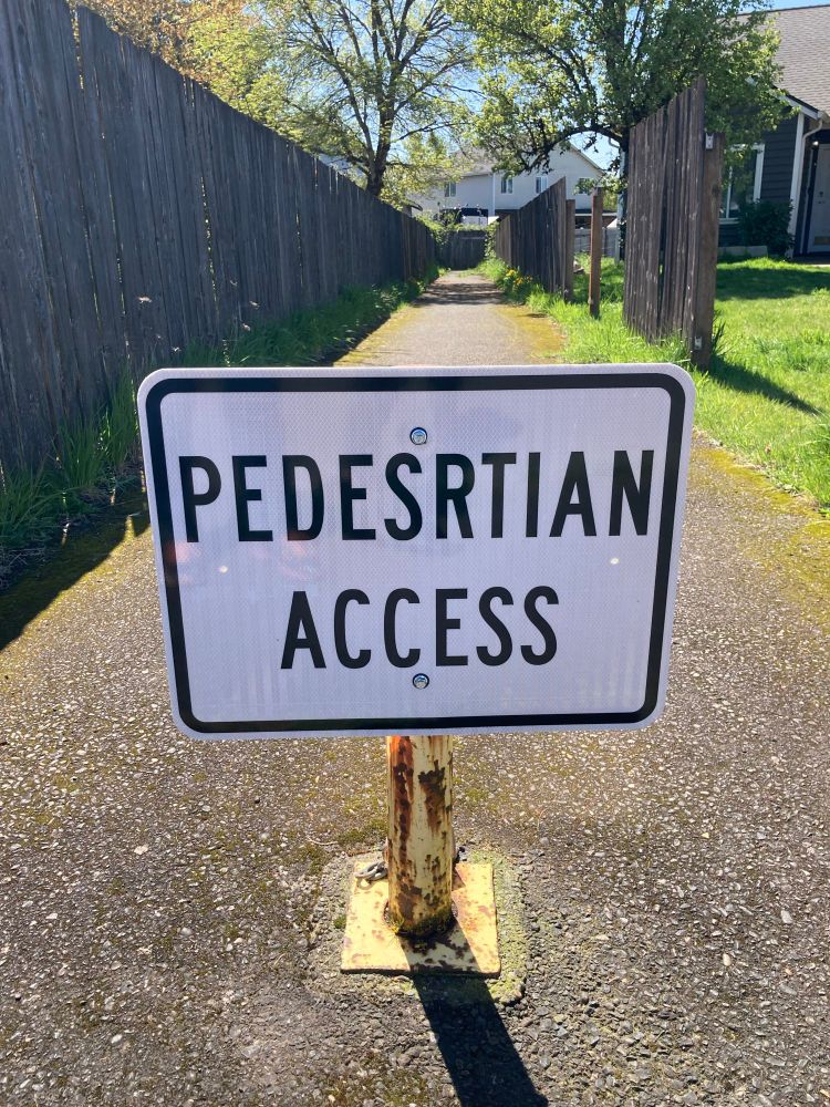 Misspelled pedestrian street sign. "Pedesrtian" 