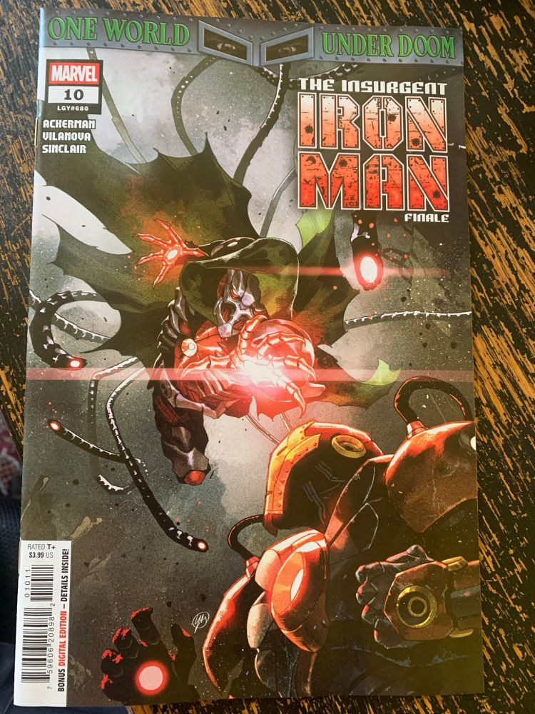 Iron Monger vs Iron Man on the cover of IRON MAN #10, by Yasmine Putri. I’m not crying, you are 