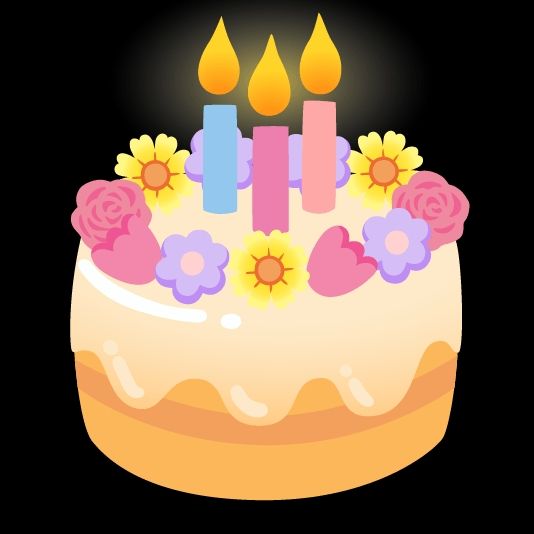 Uma figurinha de bolo de aniversário!