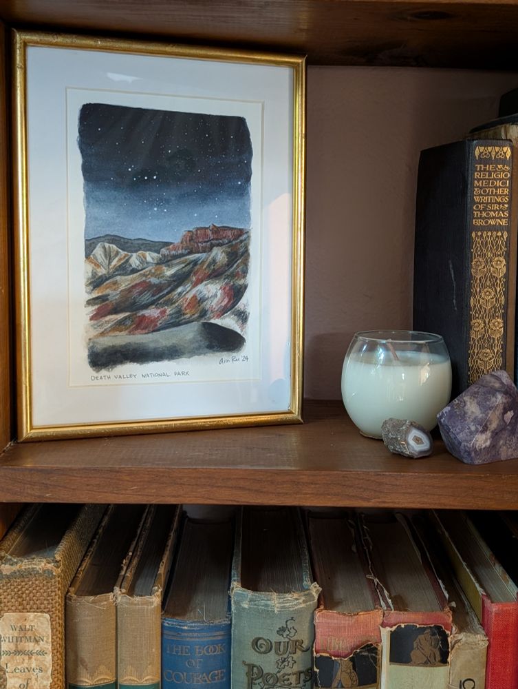 Framed watercolor giclée print of Death Valley National Park