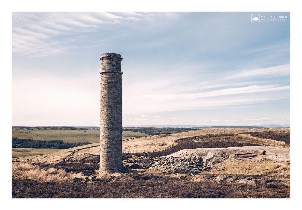 a chimney standing in a moorland