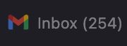 254 unread emails