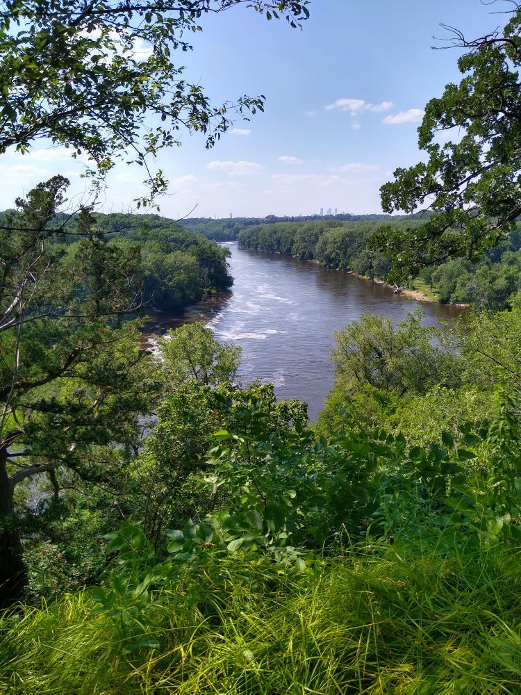 A scenic view of the Mississippi River