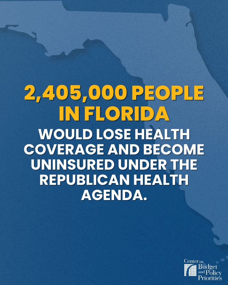 2,405,000 people would lose health coverage and become uninsured under the Republican health agenda.