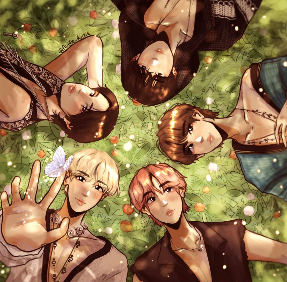 txt fanart of daydream photoshoot from the name chapter temptation