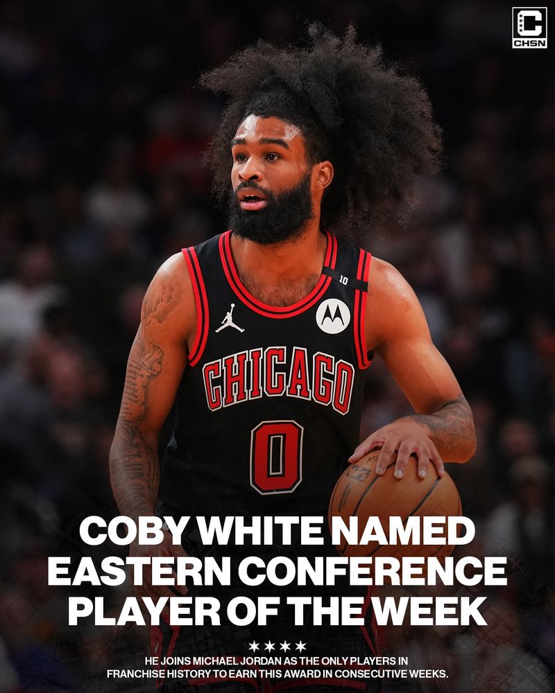 White and Jordan are the only two Bulls players to ever win eastern conference player of the week in consecutive weeks