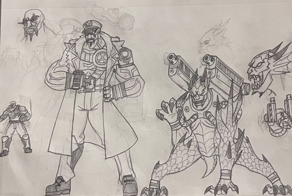 Hao Hao and Red Dragon Hybrid Enemy