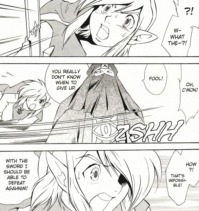 Link speaking int the Link to the past manga.