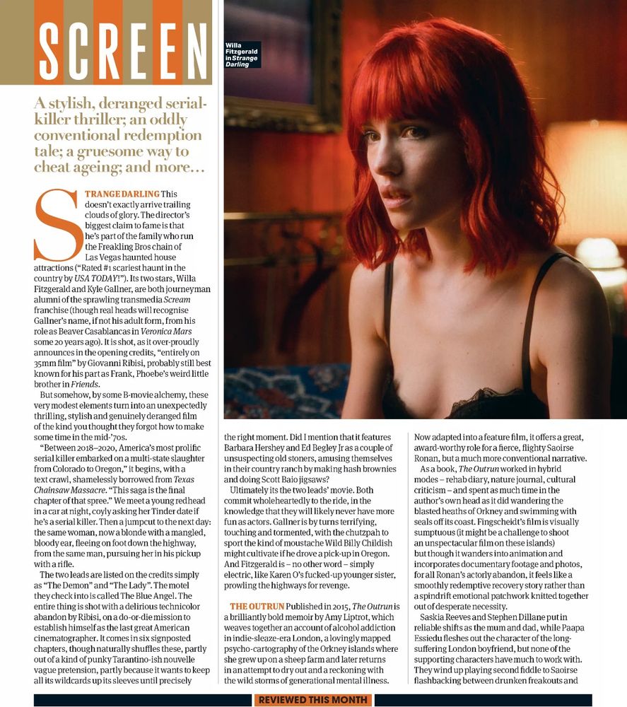 Review of Strange Darling in Uncut magazine