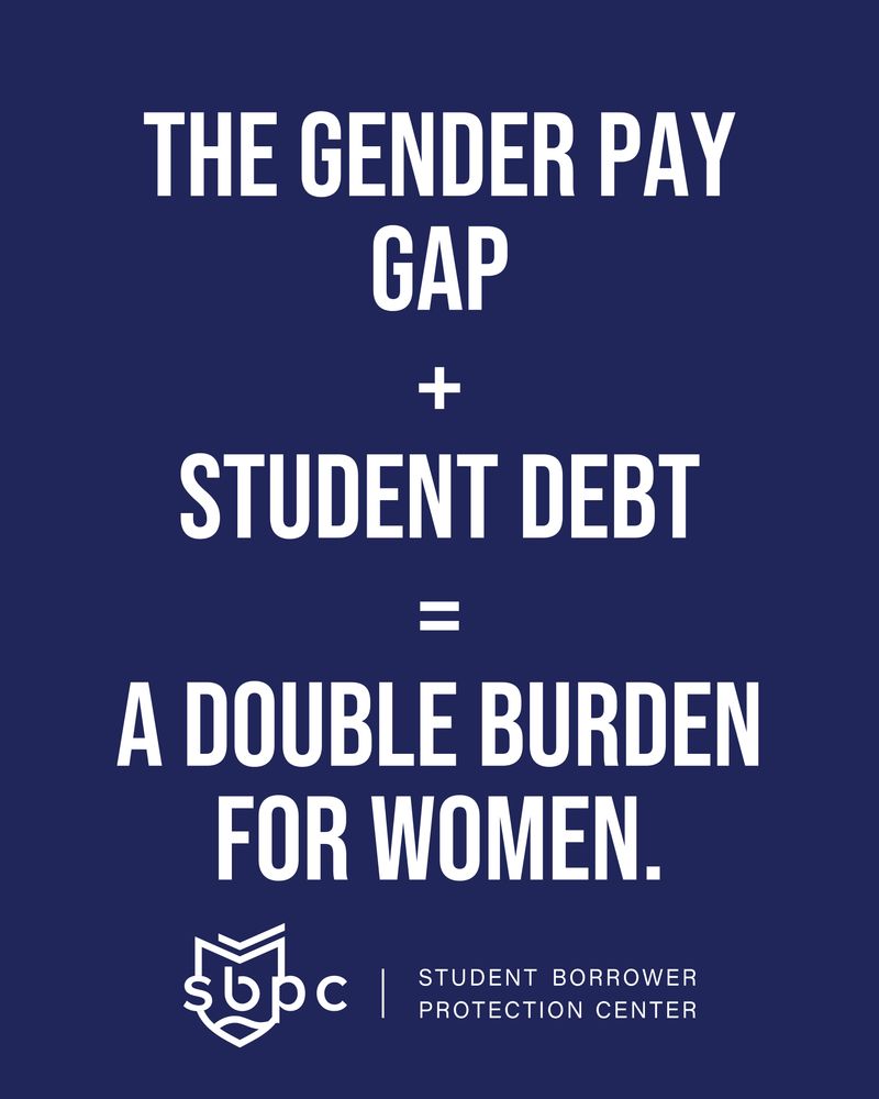 “The gender pay gap + student debt = a double burden for women.”