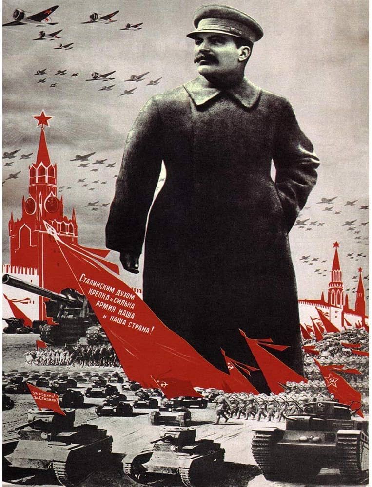 Stalin stylized propaganda image