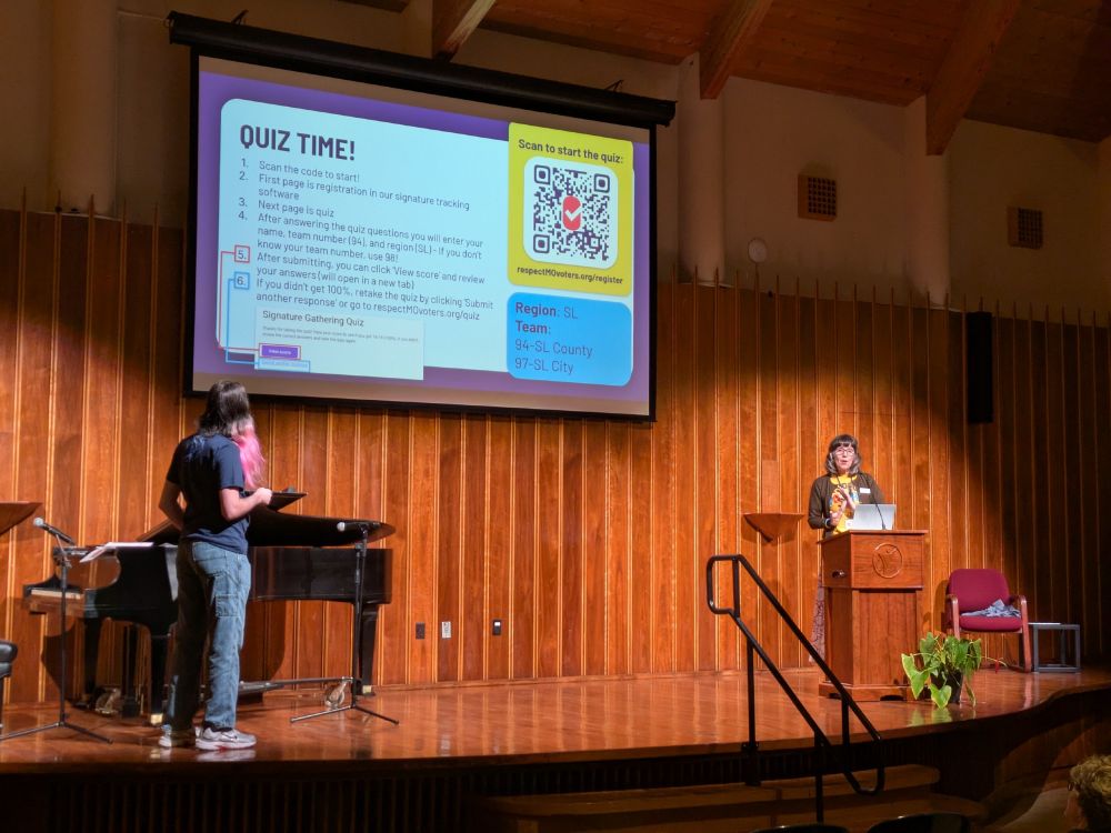 A training session on gathering signatures