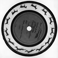 Muybridge;s Zoopraxiscope, a circular device for arranging a set of still pictures to create the impression of motion.