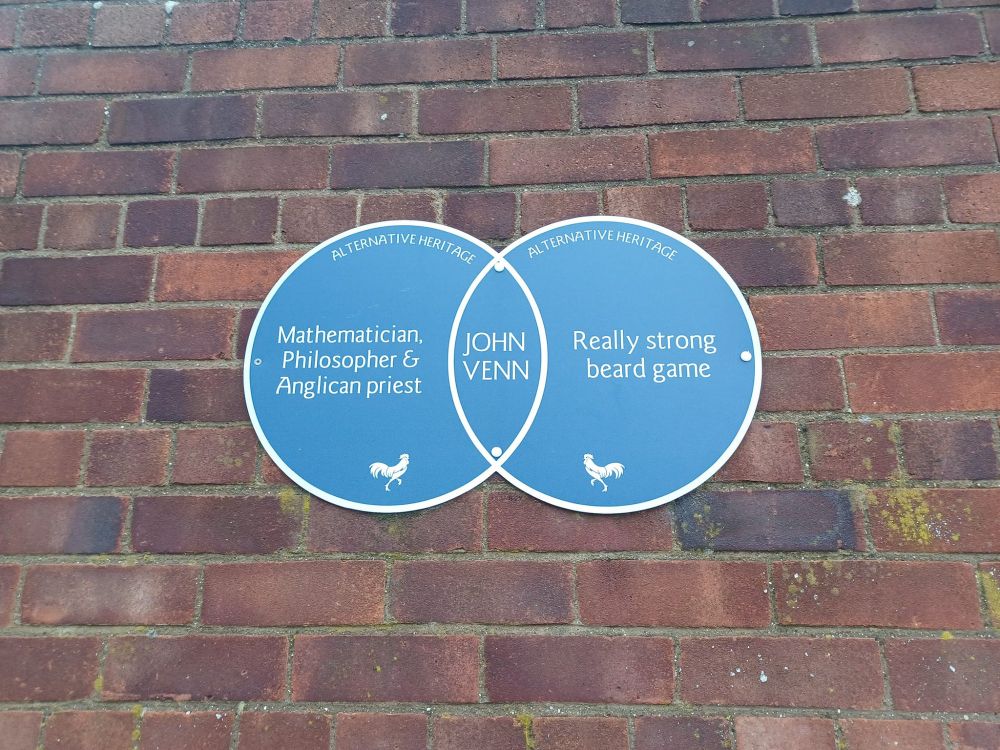 Plaque commemorating John Venn in Hull, England