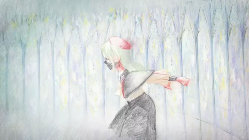 Ave Mujica - Imprisoned XII - Mortis bursting through a glass window.