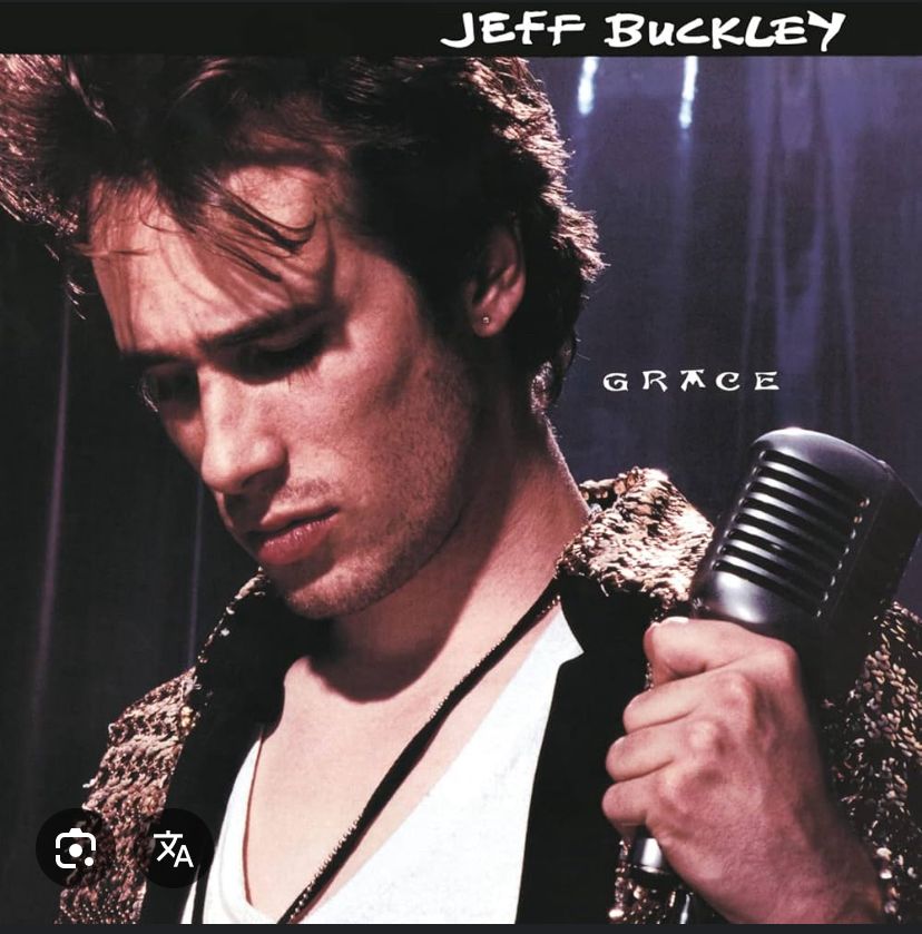 Photo de la pochette d’album de Jeff Buckley « Grace » avec un micro oldschool 