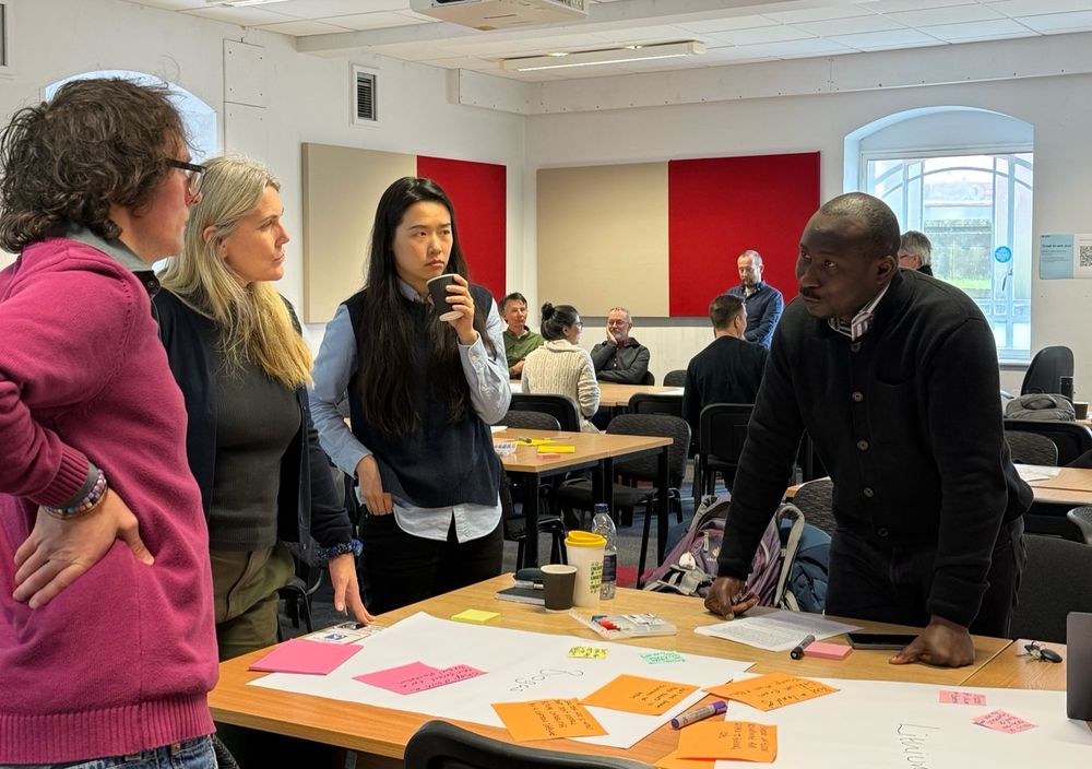 Participants discuss various ideas for fair energy futures in groups