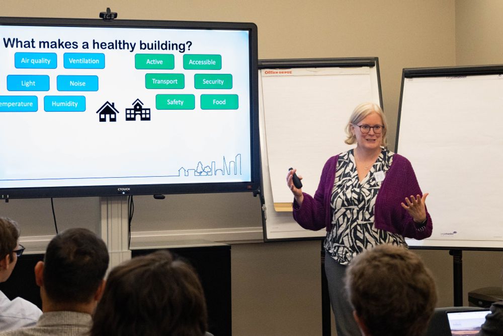 Prof Cath Noakes presents to the Healthy Buildings Network launch