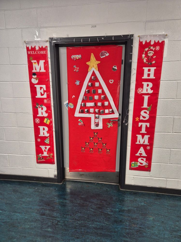 Christmas tree advent calendar door