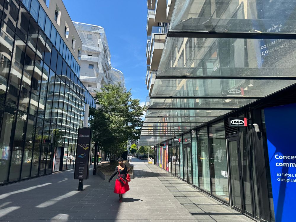 Retail (including ikea) with housing above and metro beneath