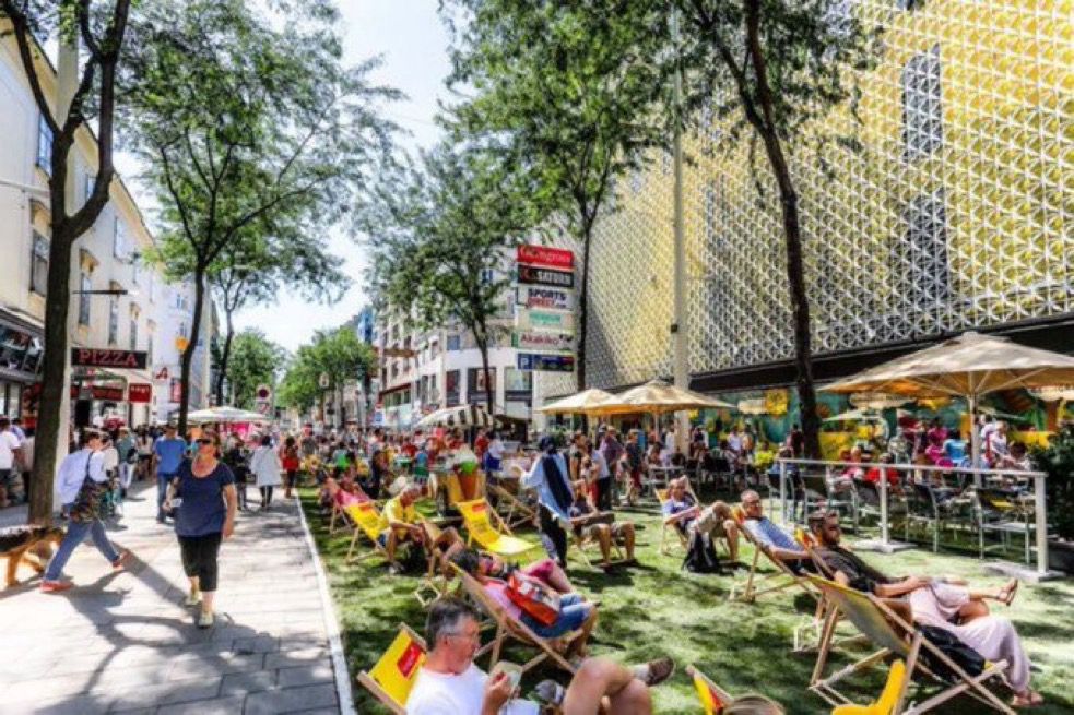Street transformed as a people-place
