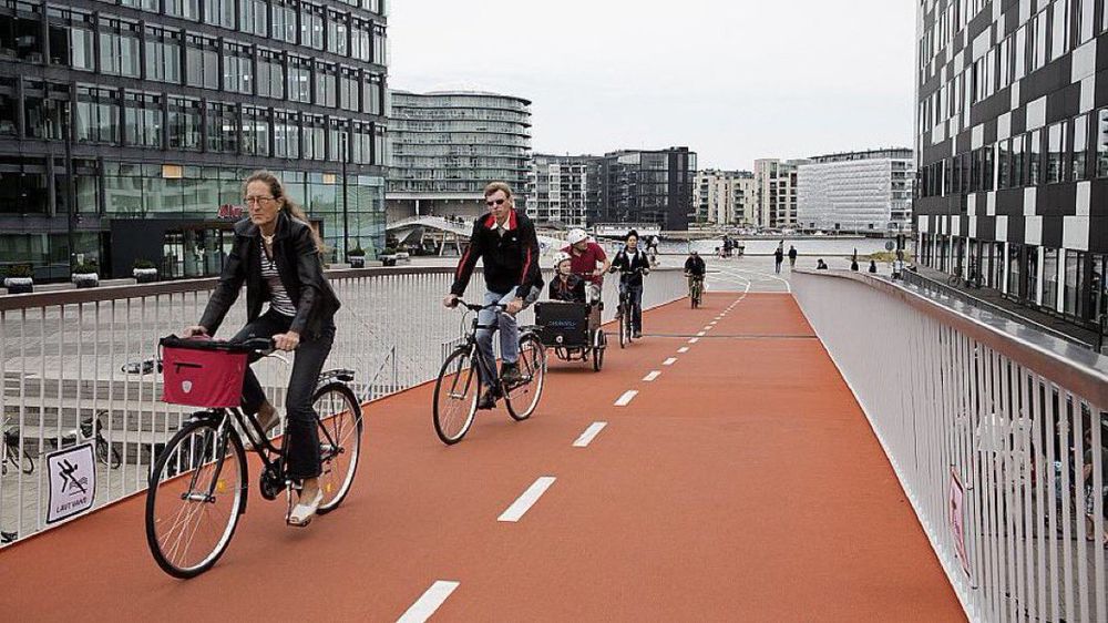 Cycle-track in central Copenhagen.