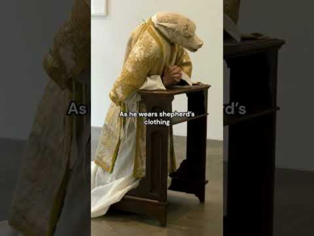 A Wolf in Shepherd's Clothing | Wolf-Sheep-Priest (2008) by Deborah Sengl #art