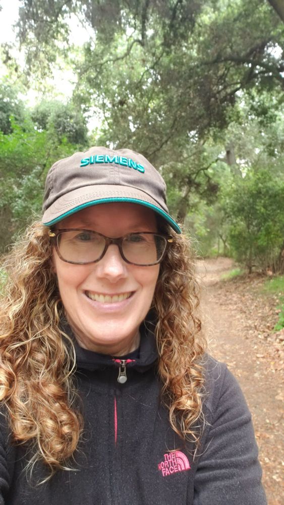 Photo of Steph Rae Moran on the trail. 