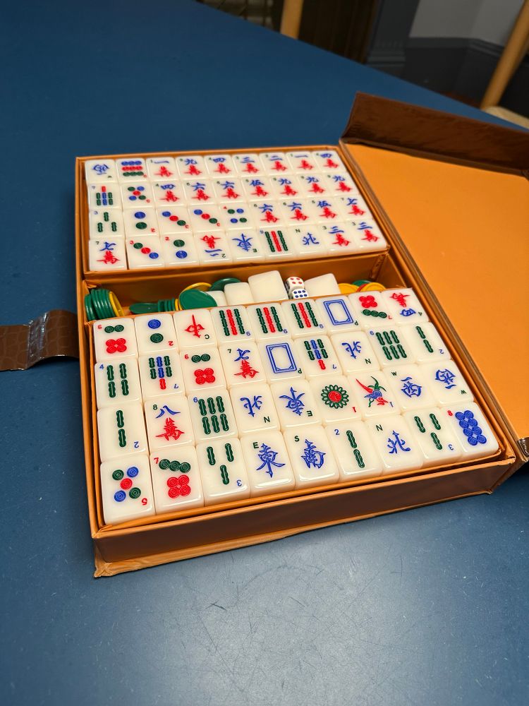a mahjong set