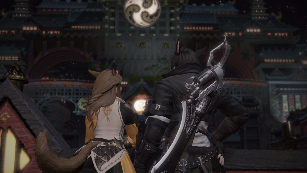 Elly and Skyler talking, looking at Kugane