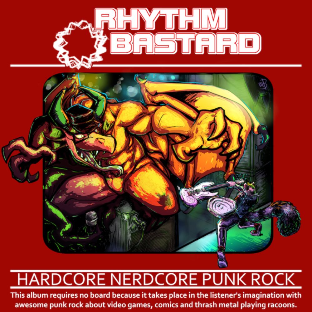 Rhythm Bastard and his music: Support your local swole punk rock furry!