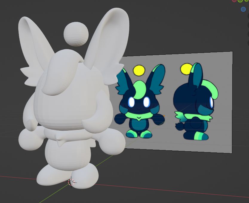 a blender screenshot of a work in progress Thiri Chao model