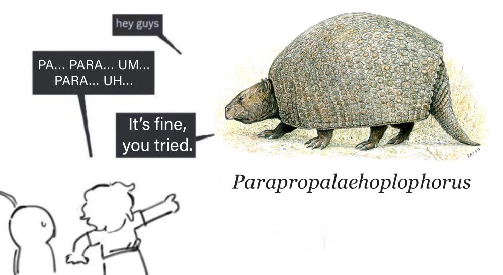 Parapropalaehoplophorus is really hard to pronounce.