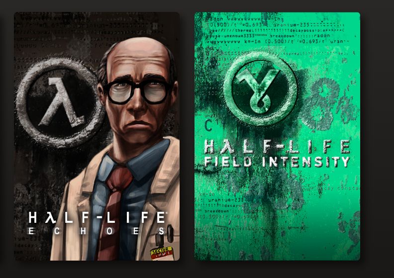Custom cover art for Half-Life: Echoes and Half-Life Field Intensity