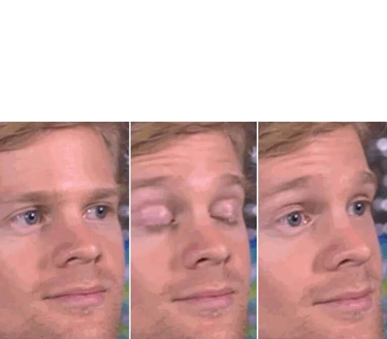 El meme dónde un señor cierra los ojos un momento y al abrirlos ha pasado el tiempo rápidamente