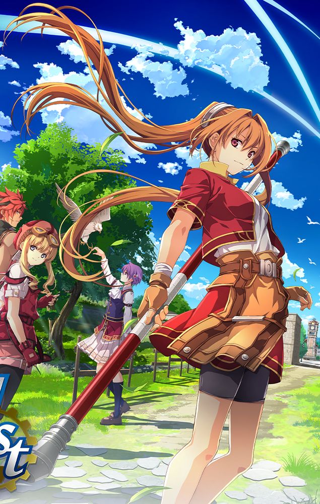 An artwork of Estelle Bright, the protagonist of Trails in the Sky 1st Chapter.